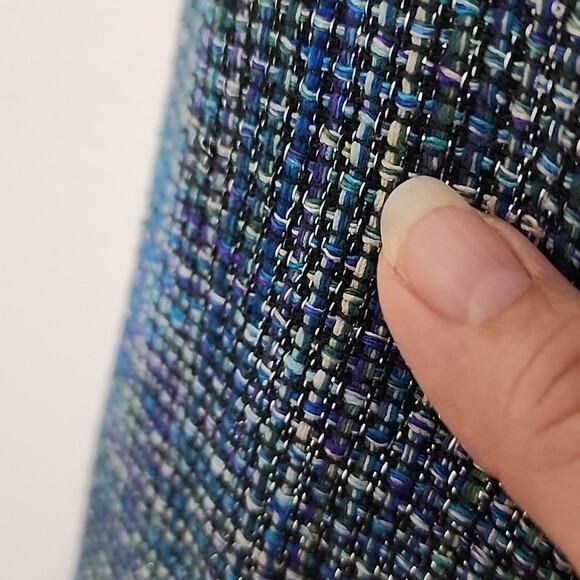 Kasper metallic tweed fully lined silk mix blazer size 10 P - Picture 3 of 13